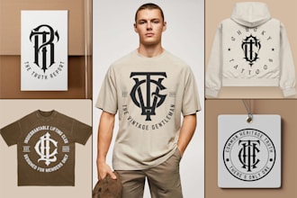 design initial monogram logo for clothing brand