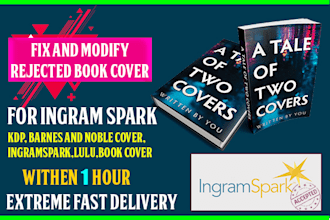 fix format and modify rejected book cover for ingram spark and amazon kdp