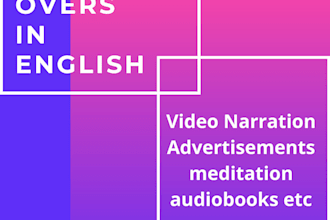 do a clear friendly indian english voice over
