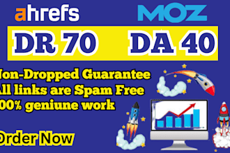 increase your website ahrefs DR 50 and moz da 40