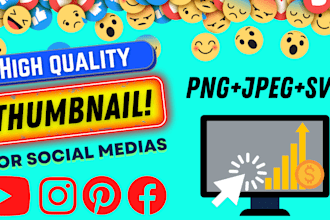 create clickbait thumbnail for youtube and other social media
