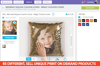 make custom tshirt printing ecommerce website or print on demand on wordpress