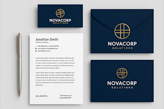 professional business card and letterhead for your company branding