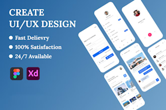 create trendy and unique UI UX app web design