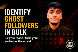 identify all your ghost inactive and fake instagram followers without login in