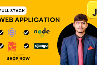 do full stack web development in django laravel react js