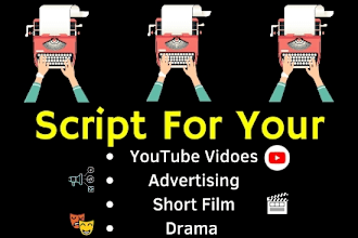 research and write scripts for youtube videos