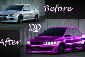 make all the modifications you desire, to any car, using photoshop