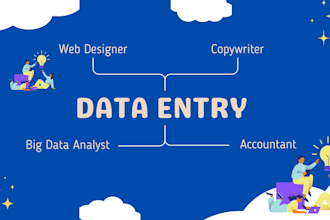 perfect data entry, web research and copy paste