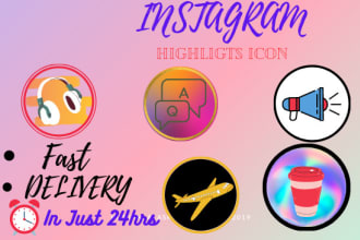 design instagram story highlight icons in 24hrs