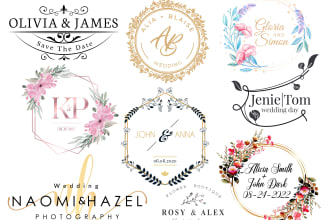design wedding, floral, monogram, signature or bakery logo