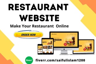 create restaurant website with online food delivery system