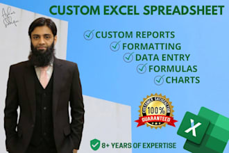 create custom excel spreadsheet reports with charts and formula