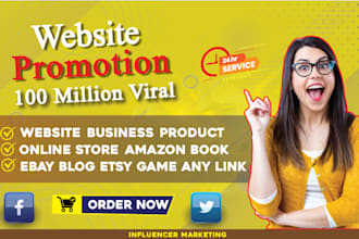targeted promotion of your website or amazon product book any link