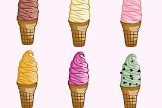 make food drawing cartoon for your food menu design