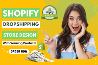 create one product shopify dropshipping store, shopify website full setup