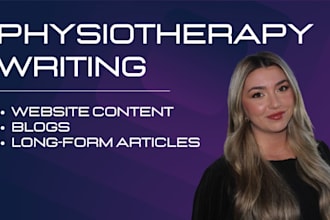 write physiotherapy blogs that educate patients