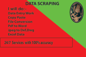 do data input, data scraper or jpg to dwg or dxf data entry