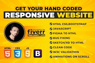 be your front end developer with html css javascript