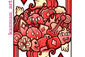 make custom doodle playing card in my style