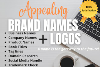 create an appealing  business name, logo design and tag line