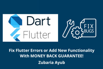 fix bugs and add new functionality in your flutter app