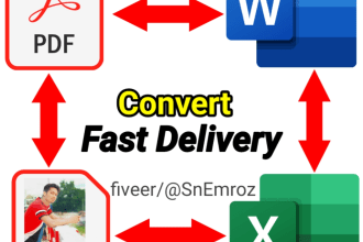 convert PDF to word or excel, image to PDF, word to excel