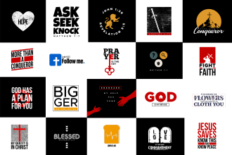 give you 25 premade christian tshirt designs