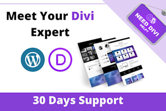 be expert for divi website divi theme or divi builder