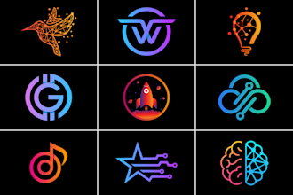 do creative modern minimalist tech and crypto logo design