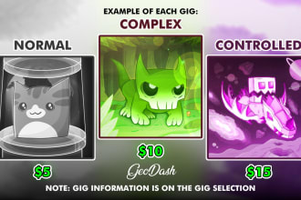 make a professional geometry dash artwork for you