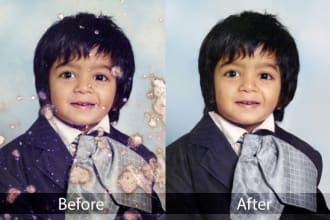 do old photo restoration, colorize photos and retouching