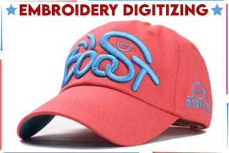 convert logo into 3d puff embroidery in any format asap