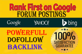 do 200 unique forum posting seo backlink for google ranking