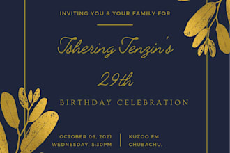 design invitations for your birthday party or event