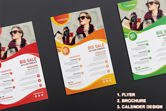 do complex flyer, brochure, leaflet and calendar design