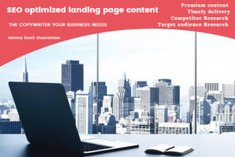 copywrite SEO optimized landing page website content