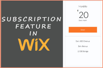add subscription to your wix  website with recurring payment