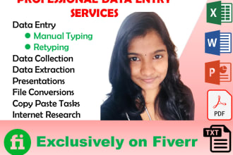 do data entry typing work manual data entry data collection