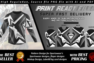 design racing jersey and make print ready files
