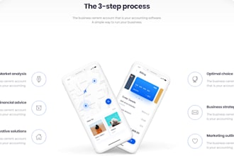 design and build an app landing page website