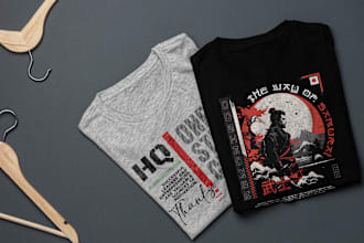 design custom t shirt graphics for streetwear, merch, and clothing