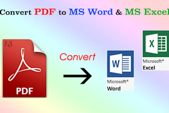 convert pdf, handwritten to word and excel
