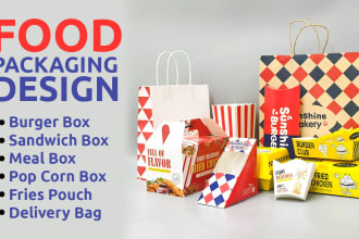 design food packaging, food box, food pouch