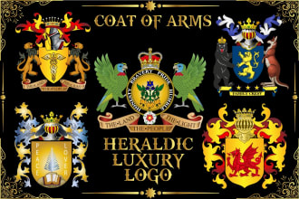 design luxury heraldic,coat of arms family crest logo