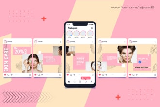 design engaging social media carousel post ad for instagram and facebook