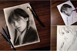 draw realistic sketch , portrait