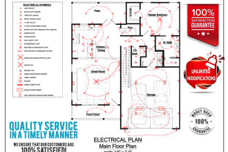 draw electrical plan for your floor plan in autocad