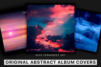 design abstract album cover art for spotify music or mixtape