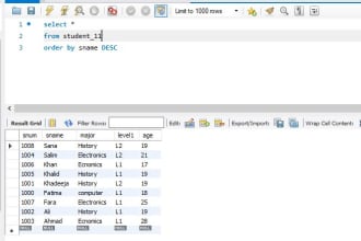 develop database using oracle, mysql nosql database